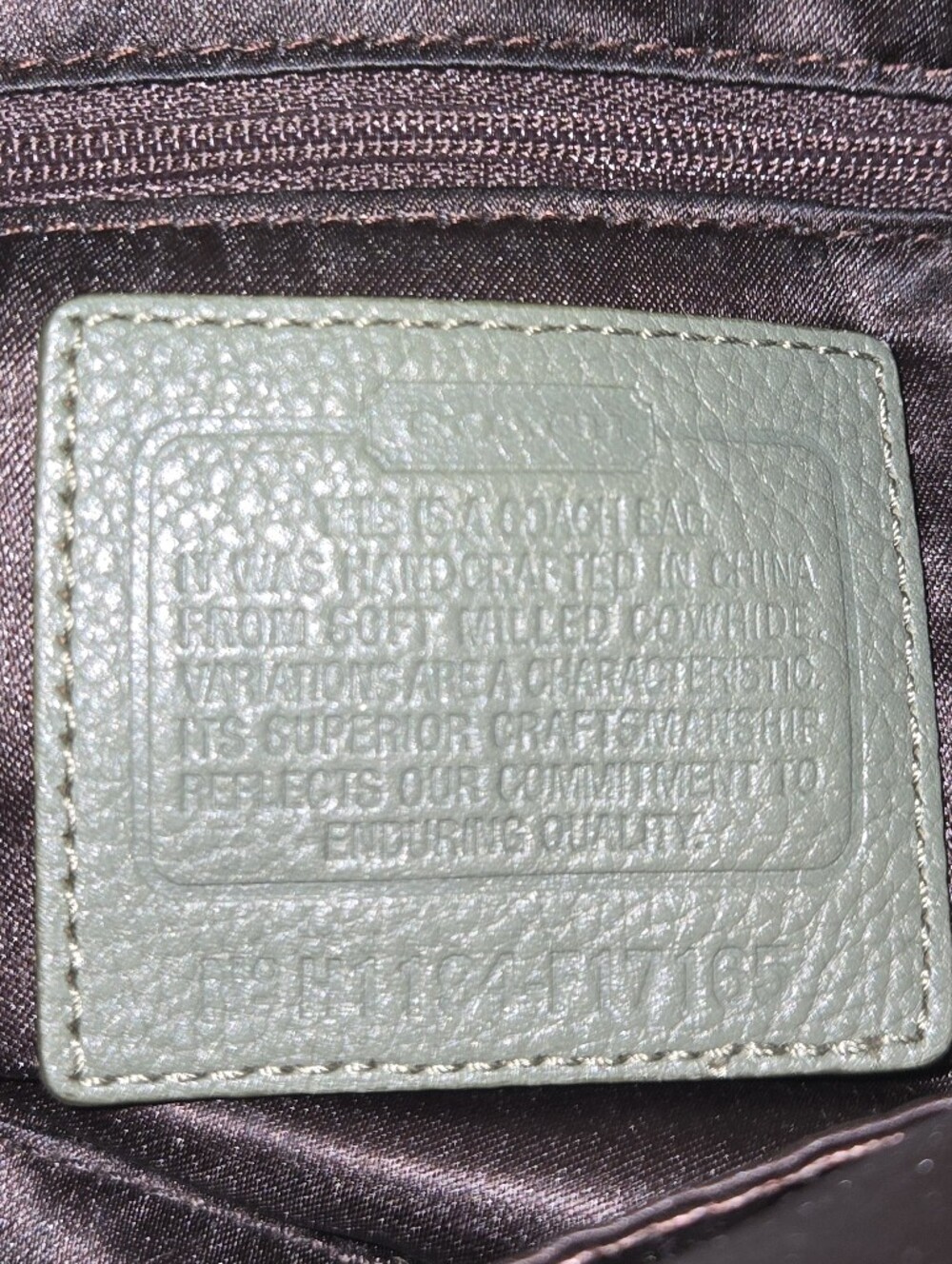 Coach Brooke Green Hobo Leather Handbag Purse Bag - Picture 8 of 9